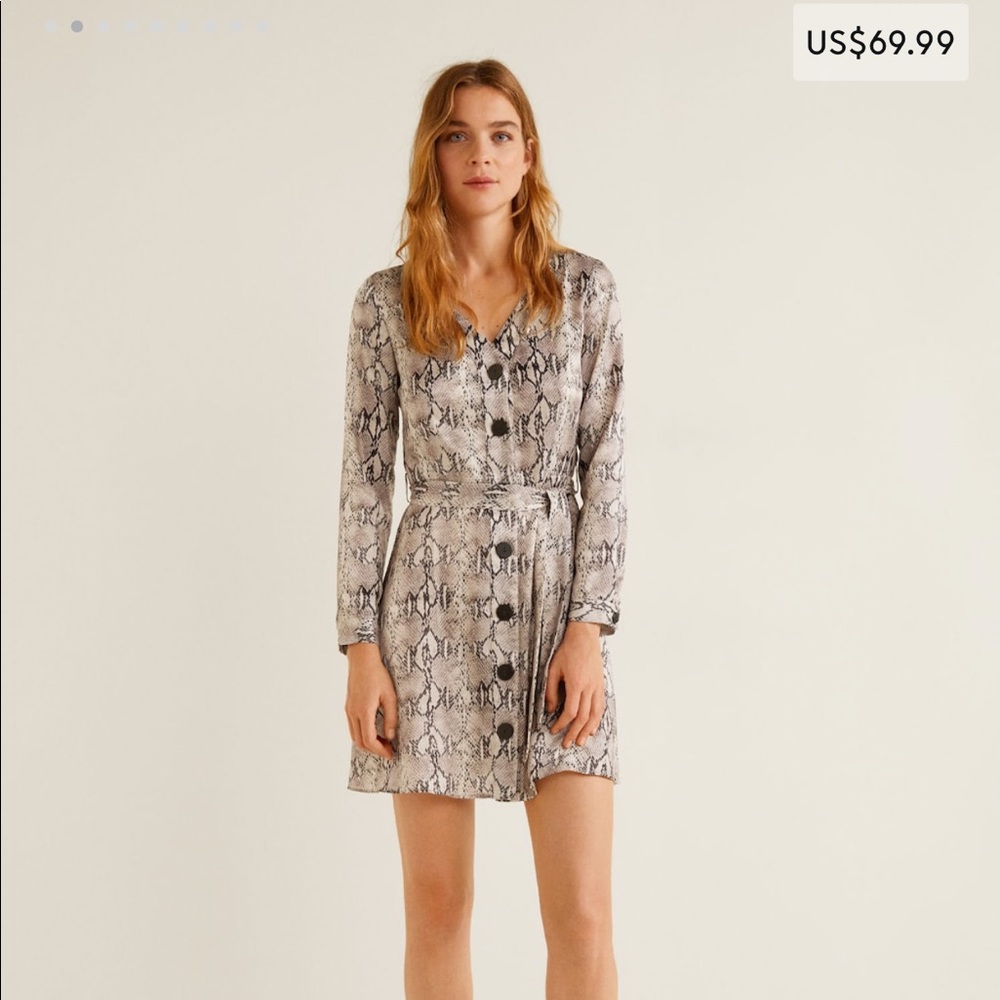 NWT Mango Snake Print Gown